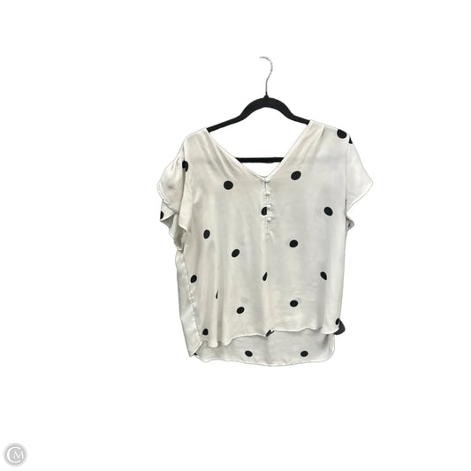 Top Short Sleeve By Loft In Polkadot Pattern, Size: Xl