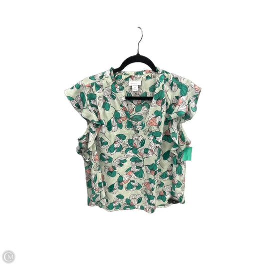 Top Sleeveless By Liz Claiborne In Green, Size: M