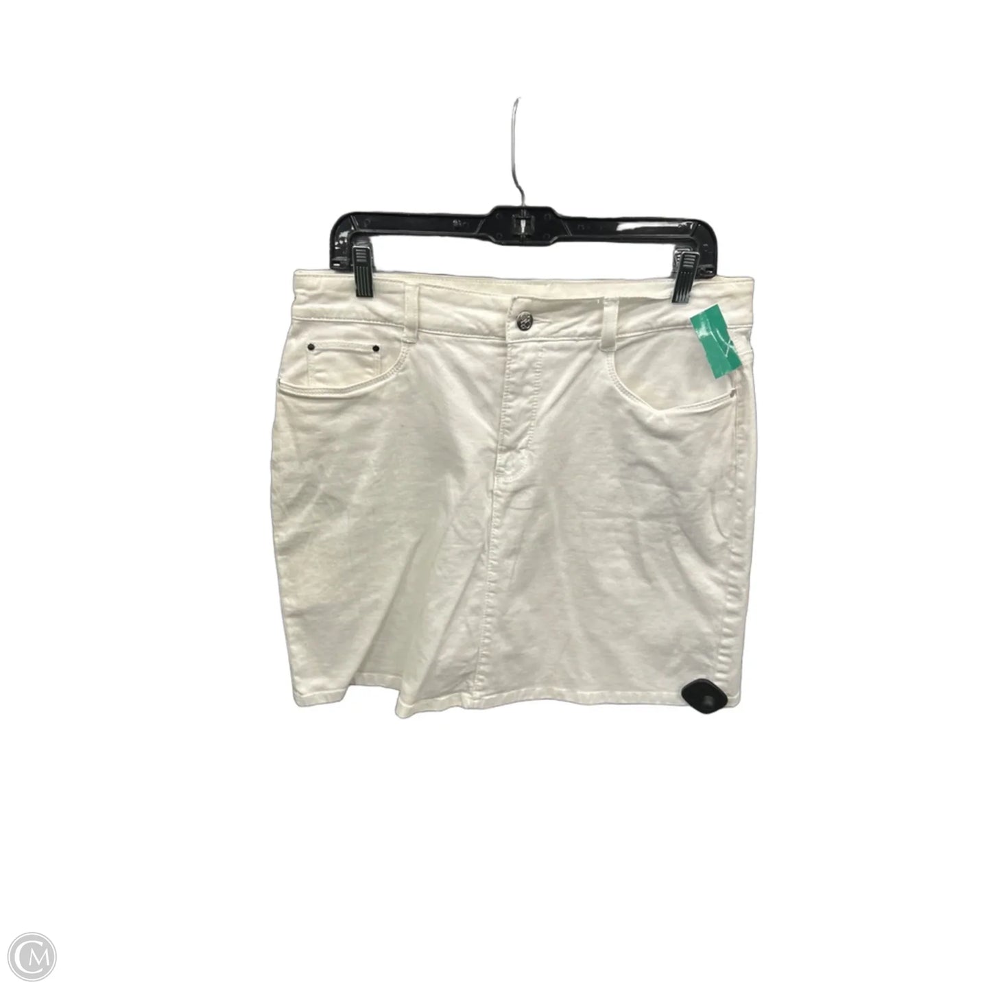 Skort By Croft And Barrow In White Denim, Size: 12