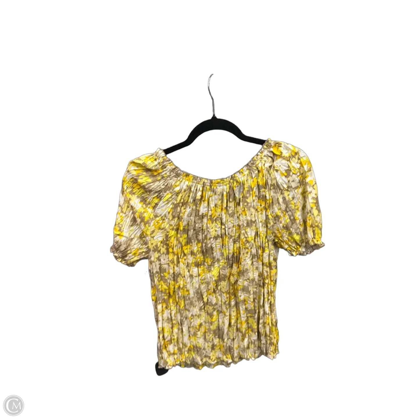 Top Short Sleeve By Croft And Barrow In Yellow, Size: Xl