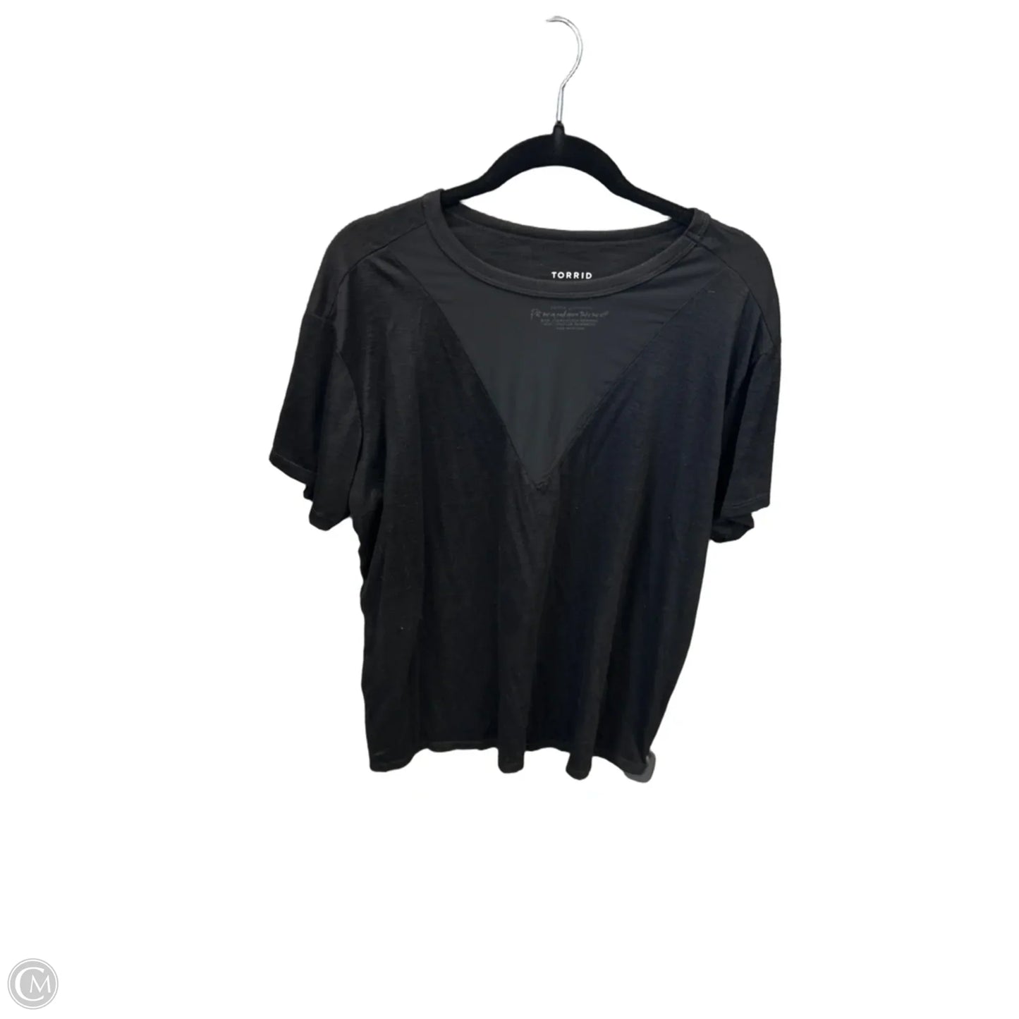 Top Short Sleeve Basic By Torrid In Black, Size: 2x