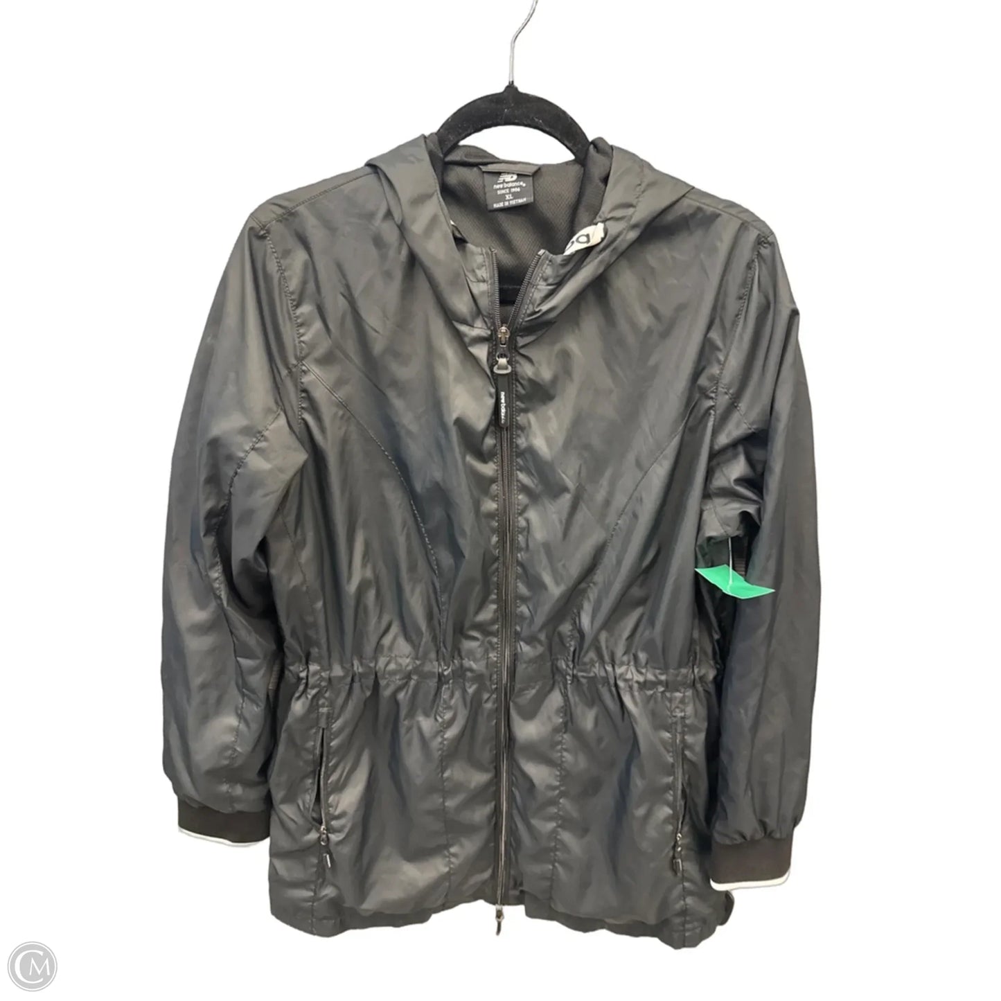Jacket Windbreaker By New Balance In Black, Size: Xl