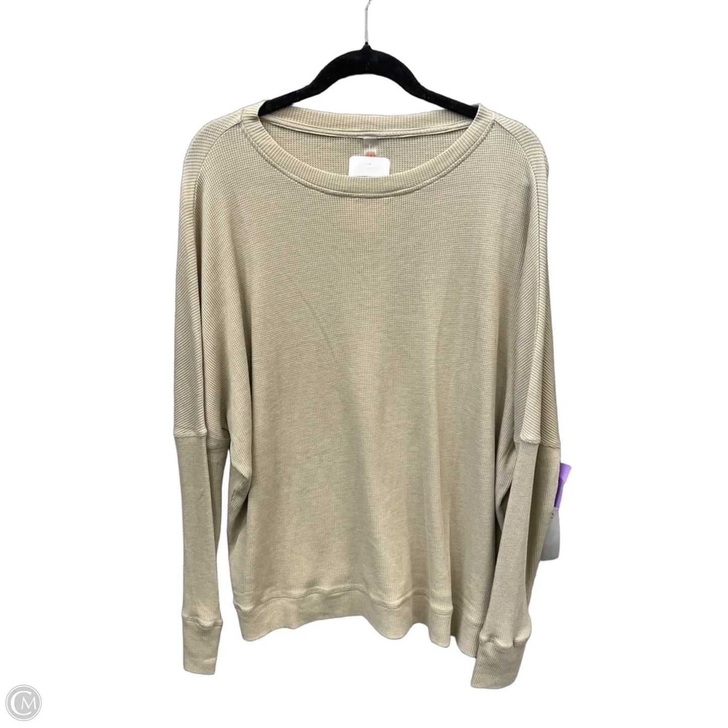 Top Long Sleeve By Mono B In Green, Size: L