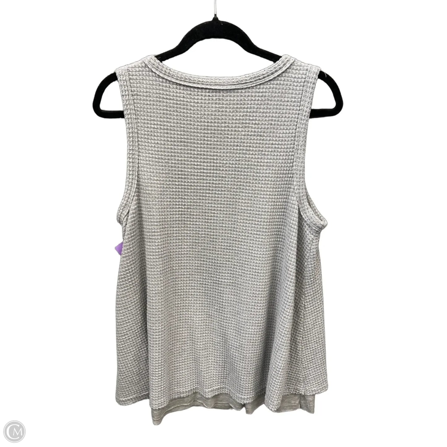 Top Sleeveless By L Love In Grey, Size: M
