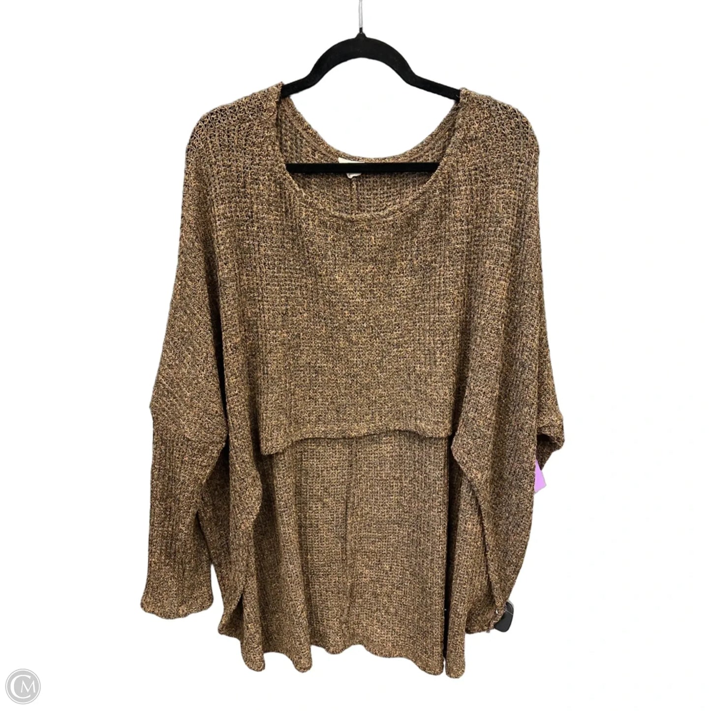 Top Long Sleeve By Clothes Mentor In Brown, Size: L