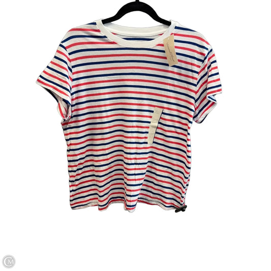 Top Short Sleeve Basic By Universal Thread In Striped Pattern, Size: L