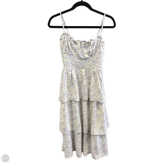 Dress Casual Midi By Speechless In Purple & White, Size: Xs