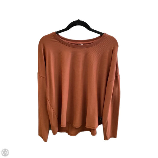 Athletic Top Long Sleeve Crewneck By Calia In Brown, Size: Xxl