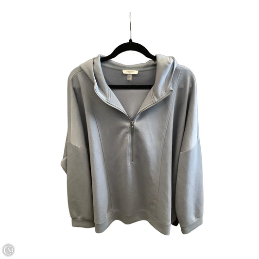 Athletic Top Long Sleeve Hoodie By Cable And Gauge In Grey, Size: 3x