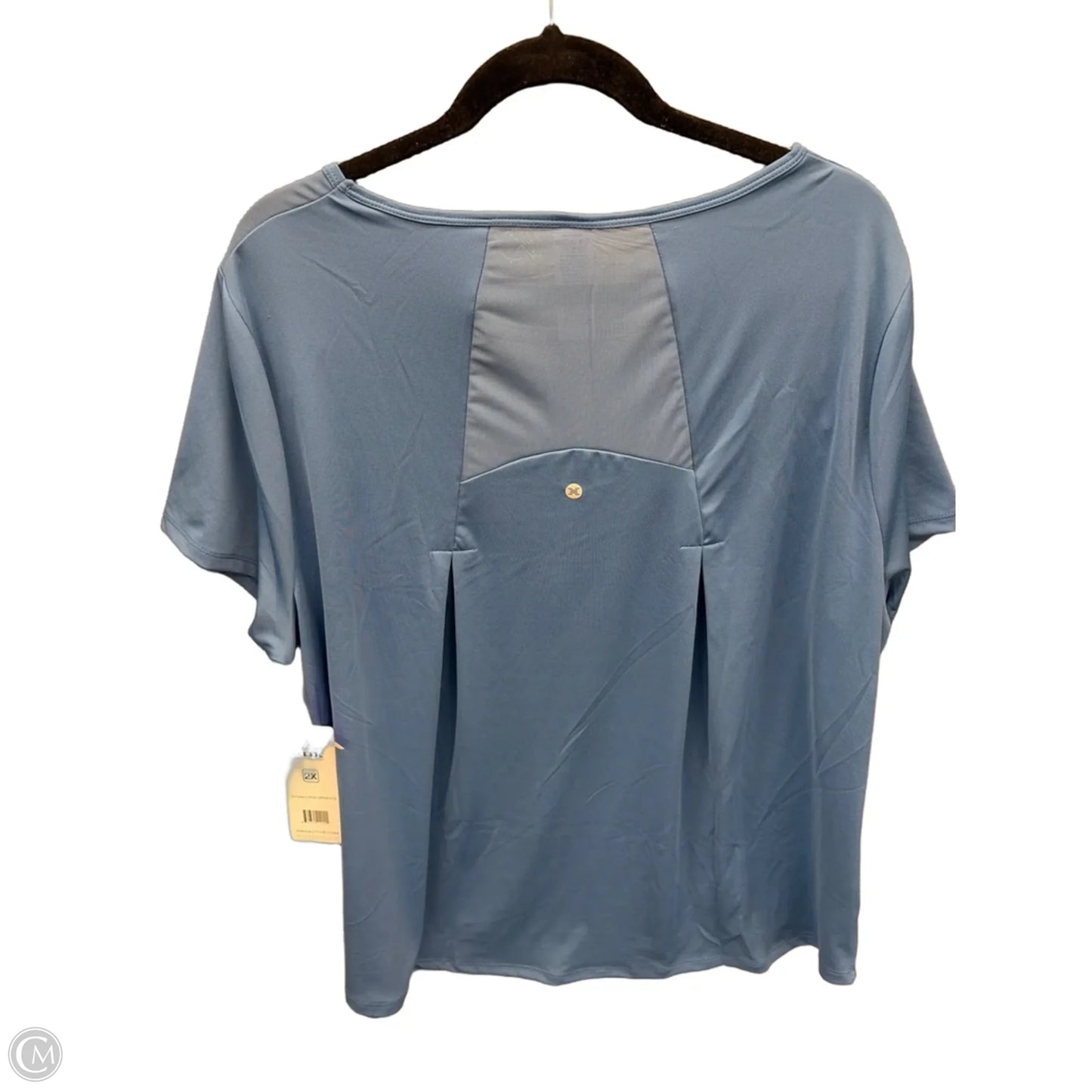 Athletic Top Short Sleeve By Rbx In Blue, Size: 2x