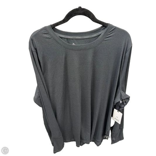Athletic Top Long Sleeve Crewneck By Rbx In Grey, Size: 2x