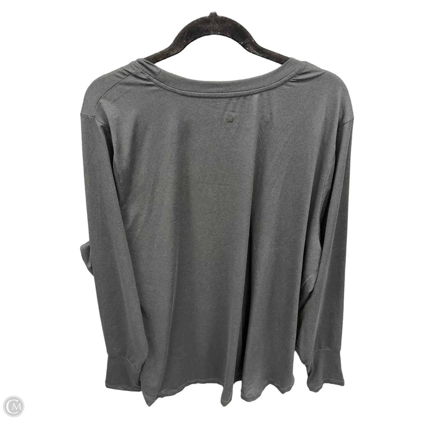 Athletic Top Long Sleeve Crewneck By Rbx In Grey, Size: 2x