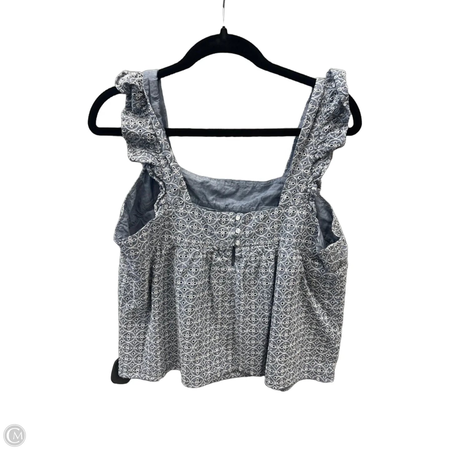 Top Sleeveless By Gap In Blue, Size: L