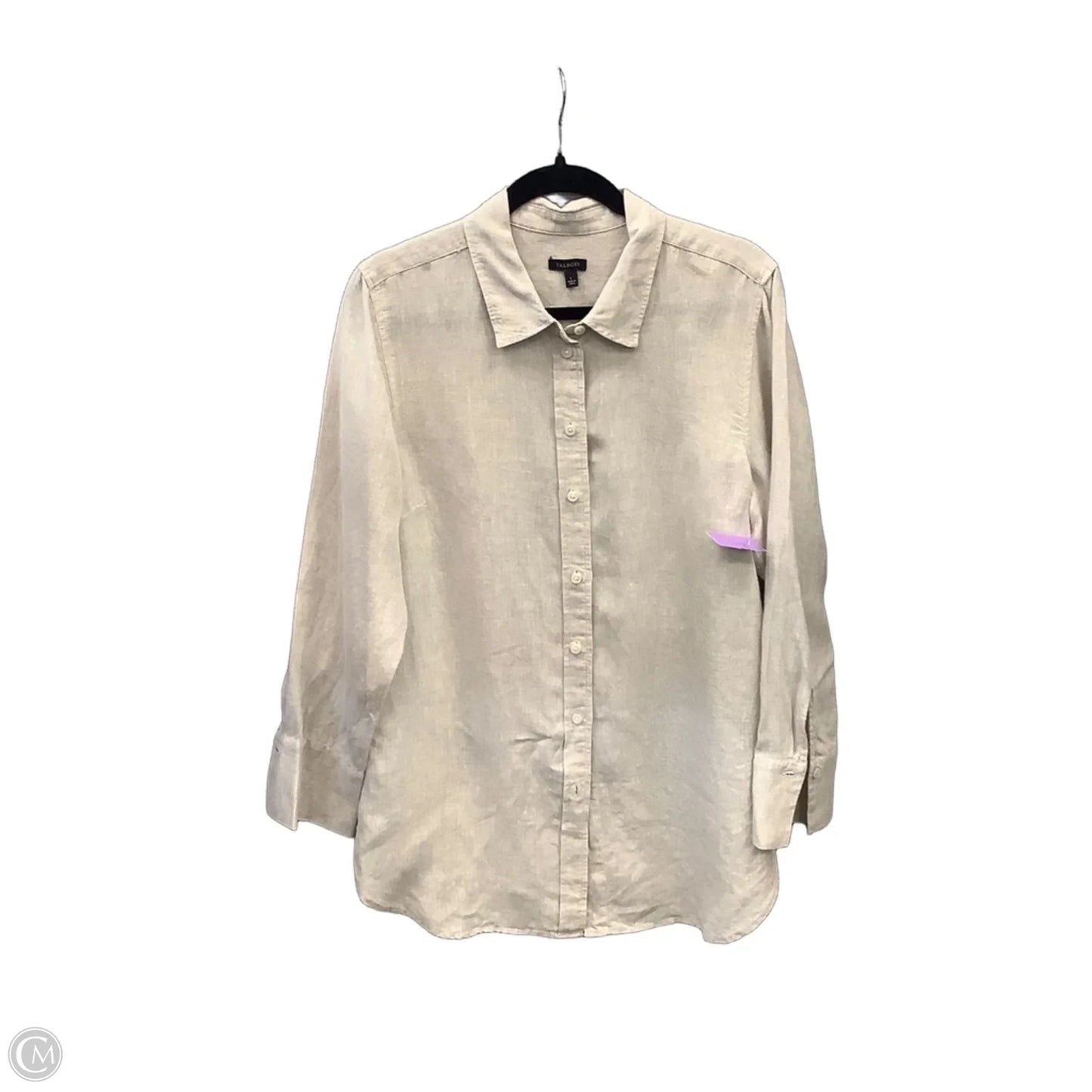Top Long Sleeve By Talbots In Beige, Size: L