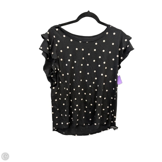 Top Short Sleeve By Maurices In Black, Size: L