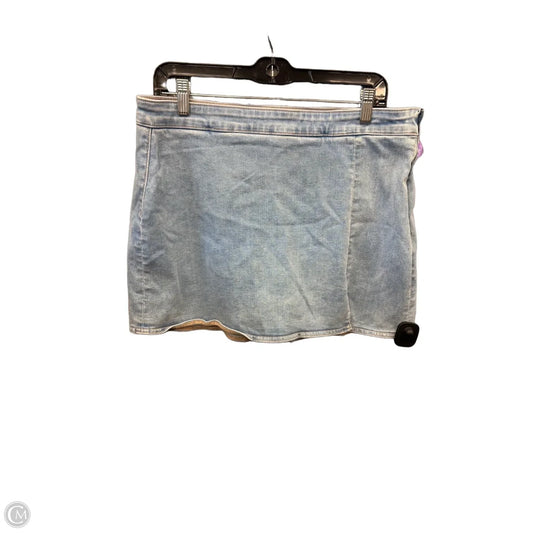 Skirt Mini & Short By American Eagle In Blue Denim, Size: 14