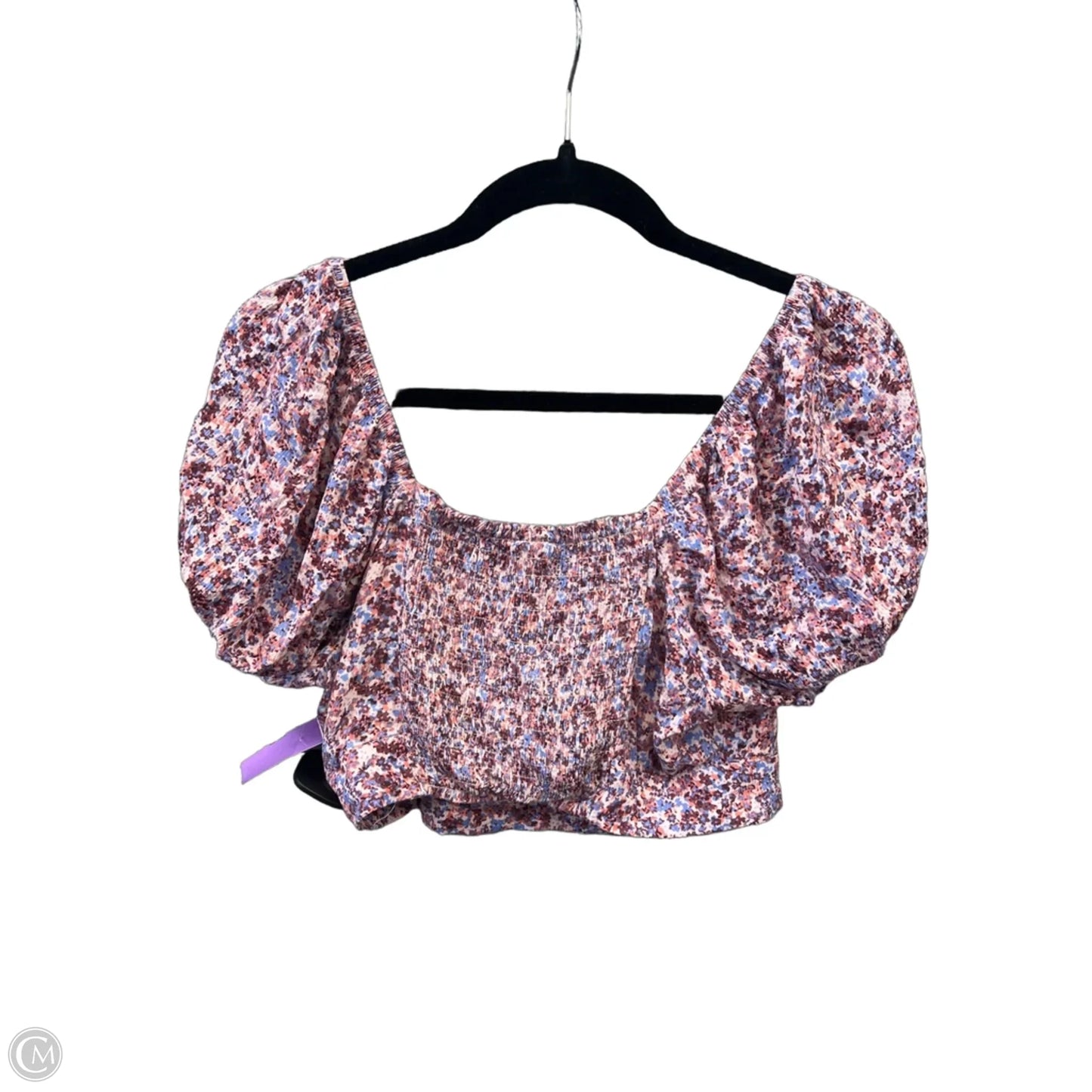 Top Short Sleeve By Wild Fable In Floral Print, Size: M