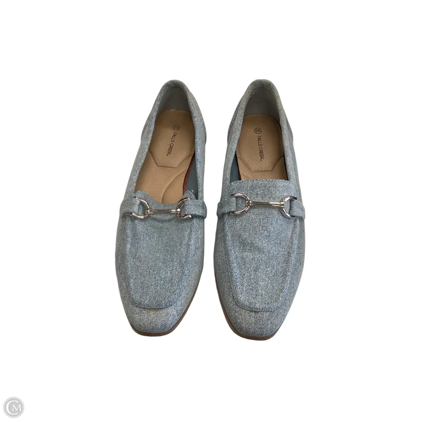 Shoes Flats By Falls Creek In Blue Denim, Size: 9.5