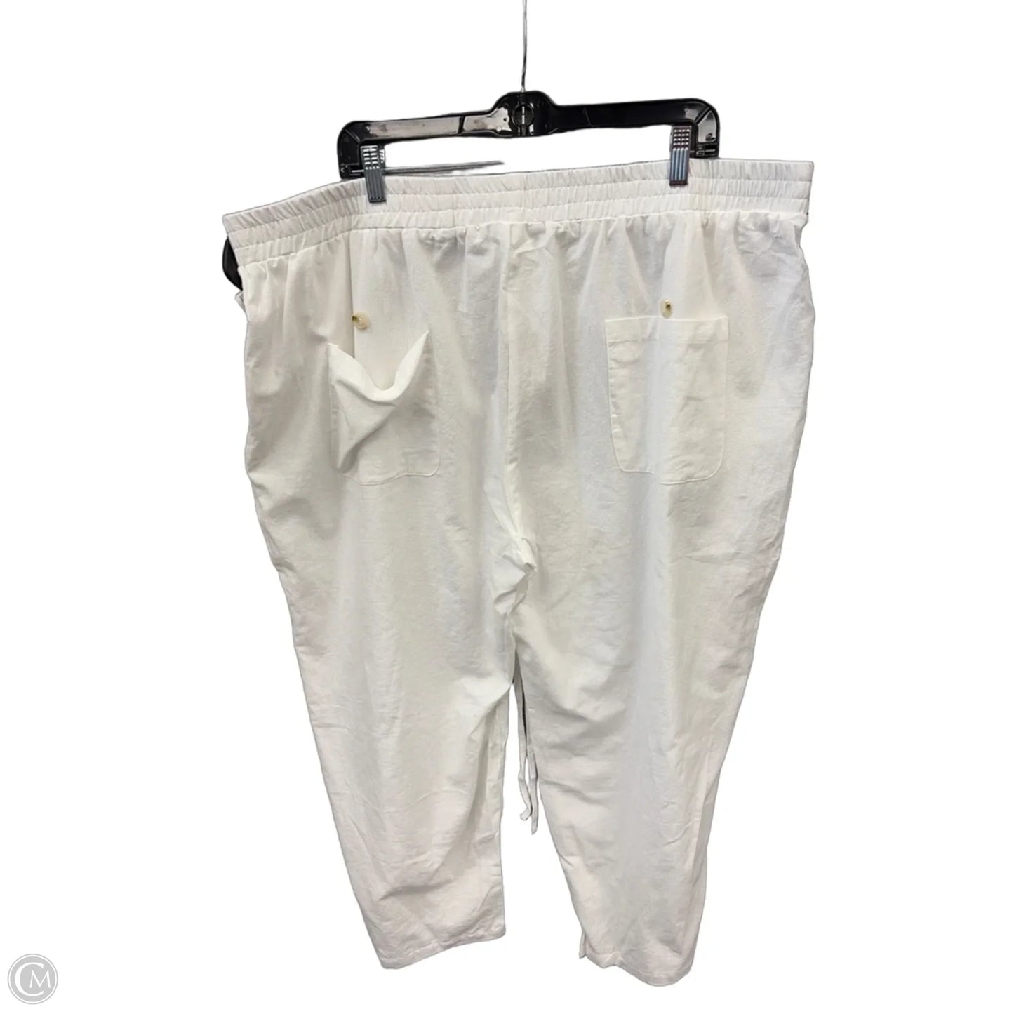 Pants Linen By Clothes Mentor In White, Size: 22