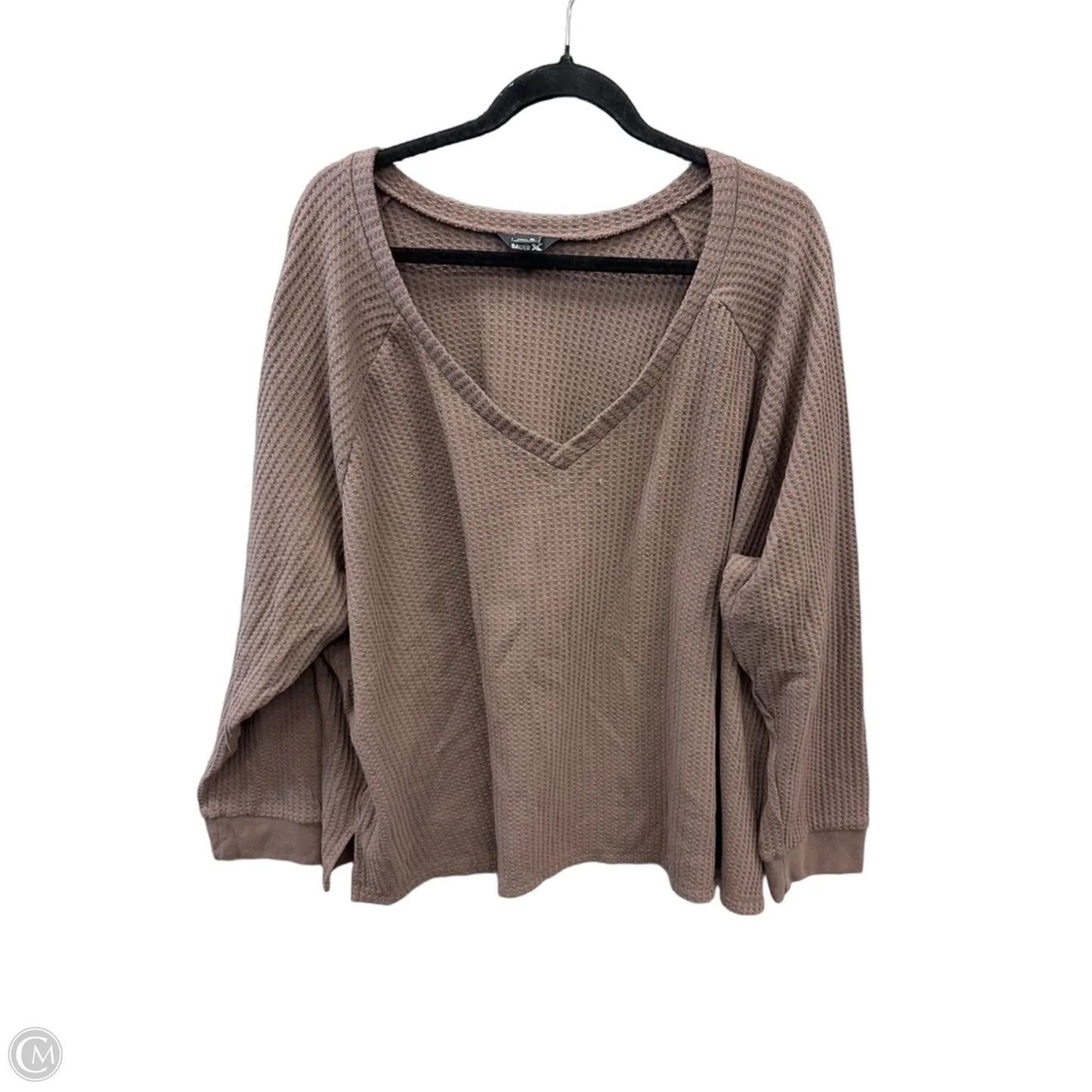 Top Long Sleeve By Eddie Bauer In Brown, Size: 3x