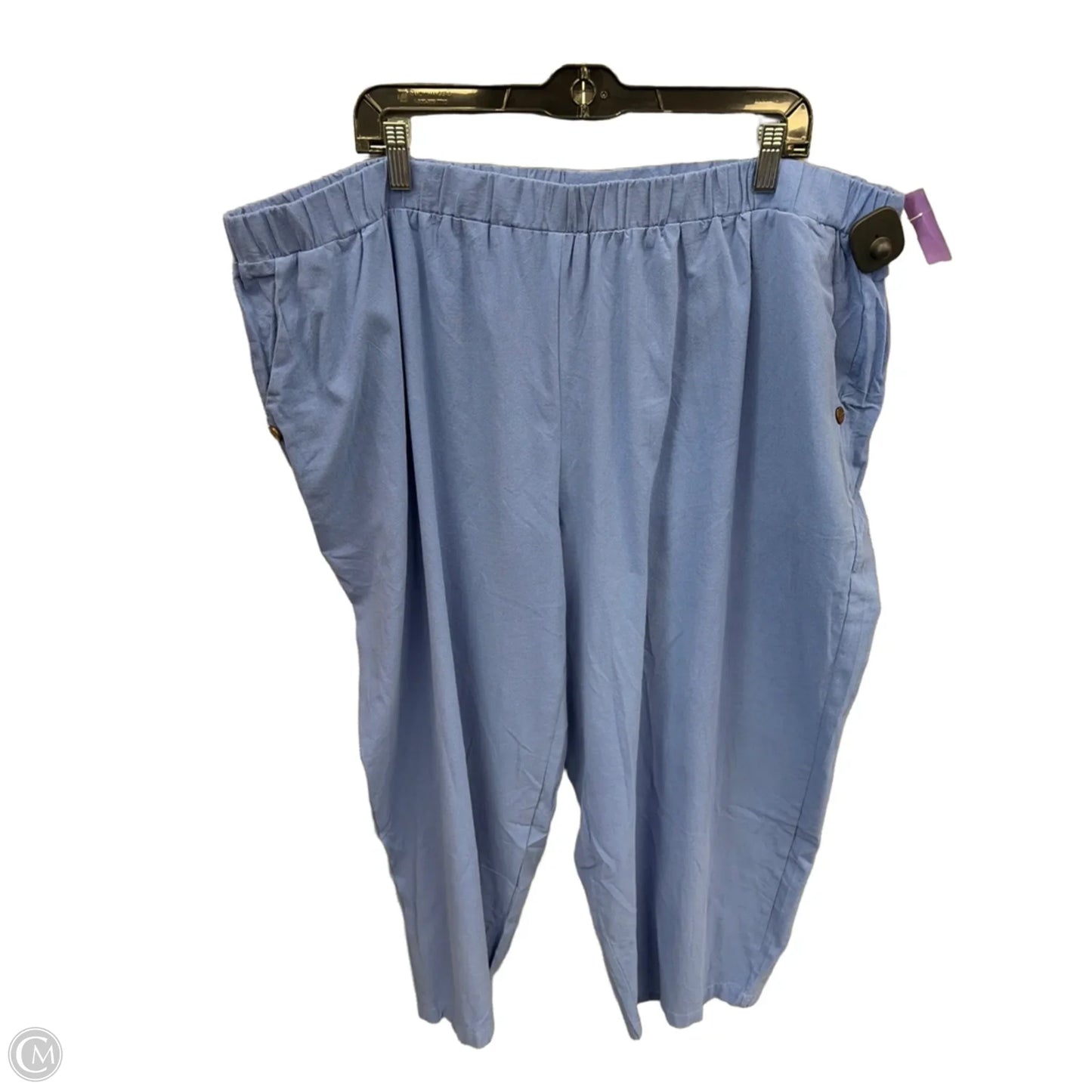 Pants Linen By Clothes Mentor In Blue, Size: 22