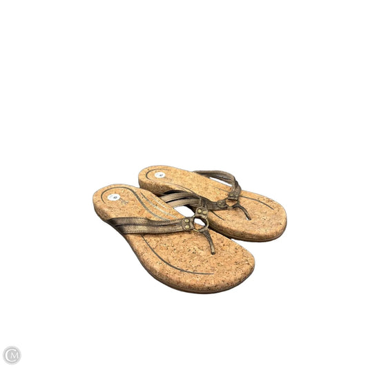 Sandals Flats By Aetrex In Brown, Size: 10