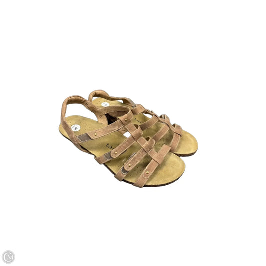 Sandals Heels Kitten By Taos In Brown, Size: 10