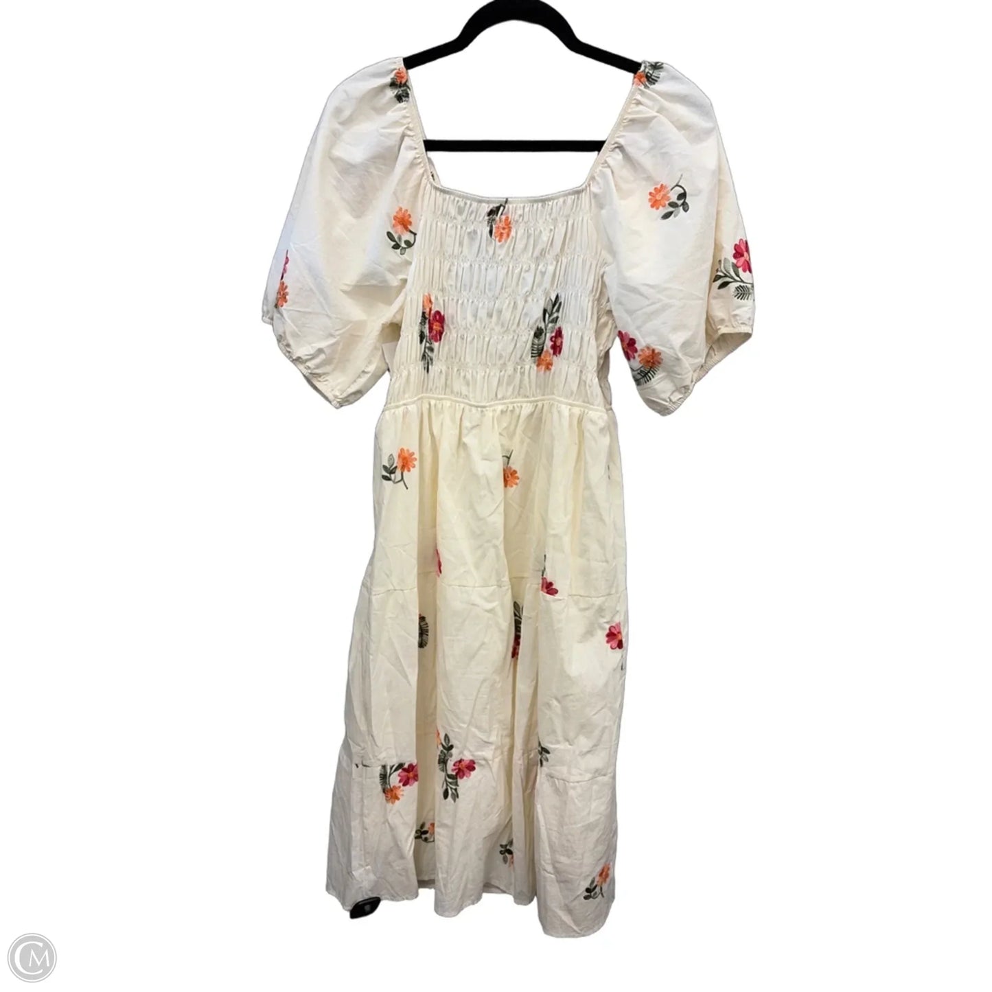 Dress Casual Midi By Clothes Mentor In Cream, Size: Xl