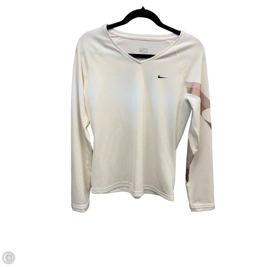 Athletic Top Long Sleeve Crewneck By Nike Apparel In White, Size: M