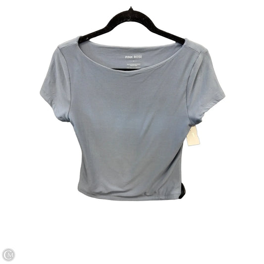 Top Short Sleeve By Pink Rose In Grey, Size: L