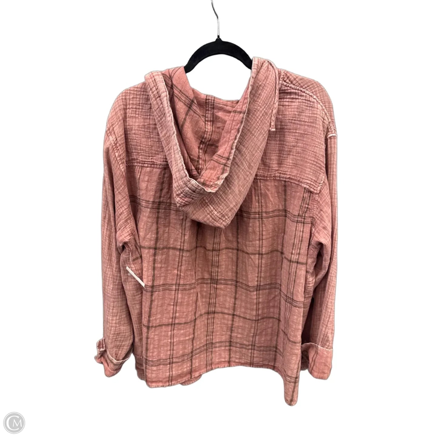 Top Long Sleeve By Easel In Pink, Size: L