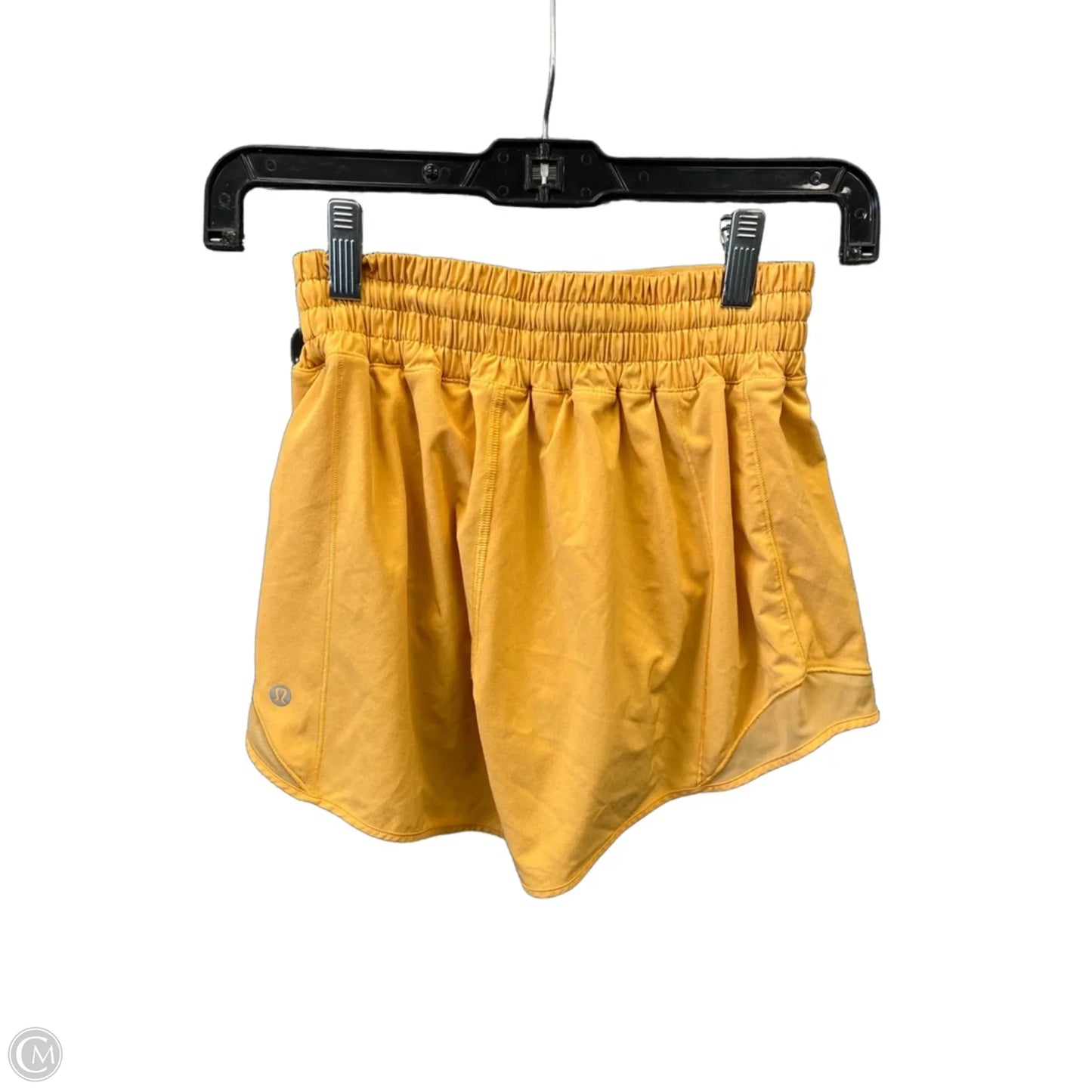 Athletic Shorts By Lululemon In Yellow, Size: Xs
