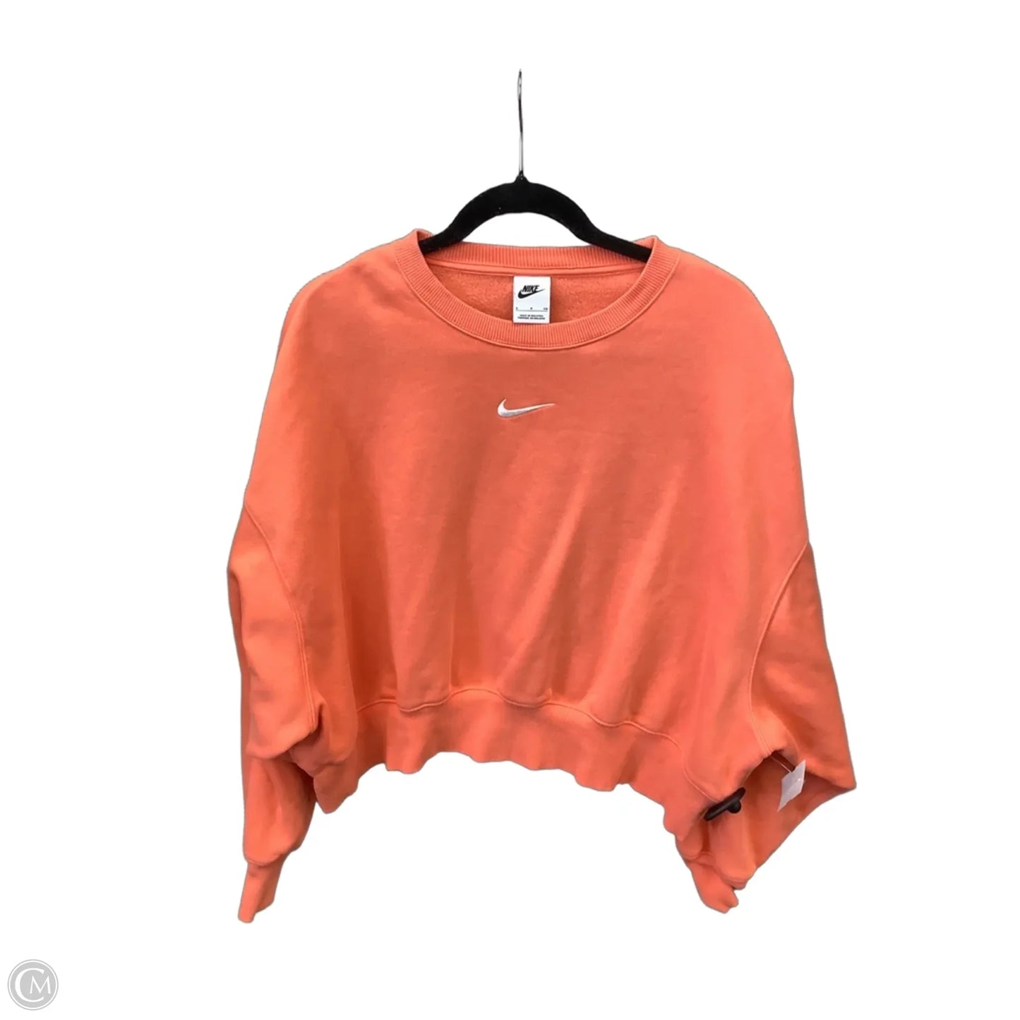 Sweatshirt Crewneck By Nike Apparel In Orange, Size: S