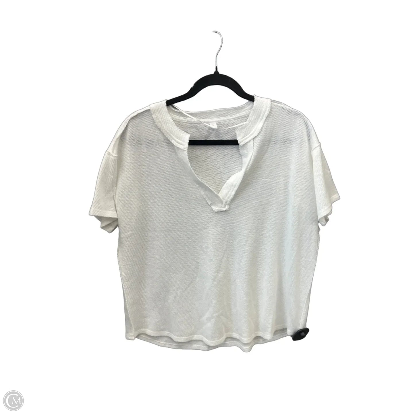 Top Short Sleeve By Wishlist In White, Size: S