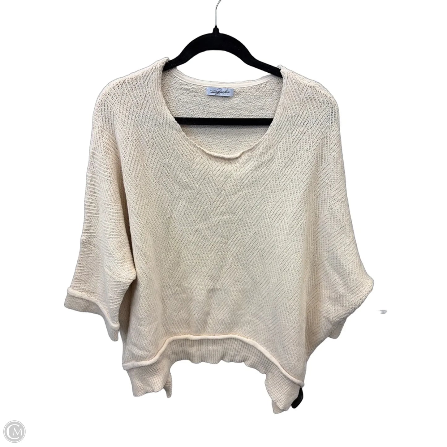 Sweater Short Sleeve By Clothes Mentor In Cream, Size: S