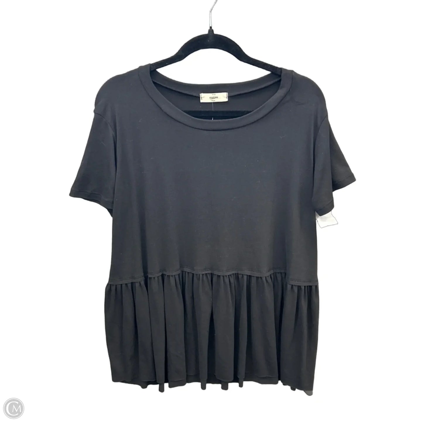 Top Short Sleeve By Entro In Black, Size: S