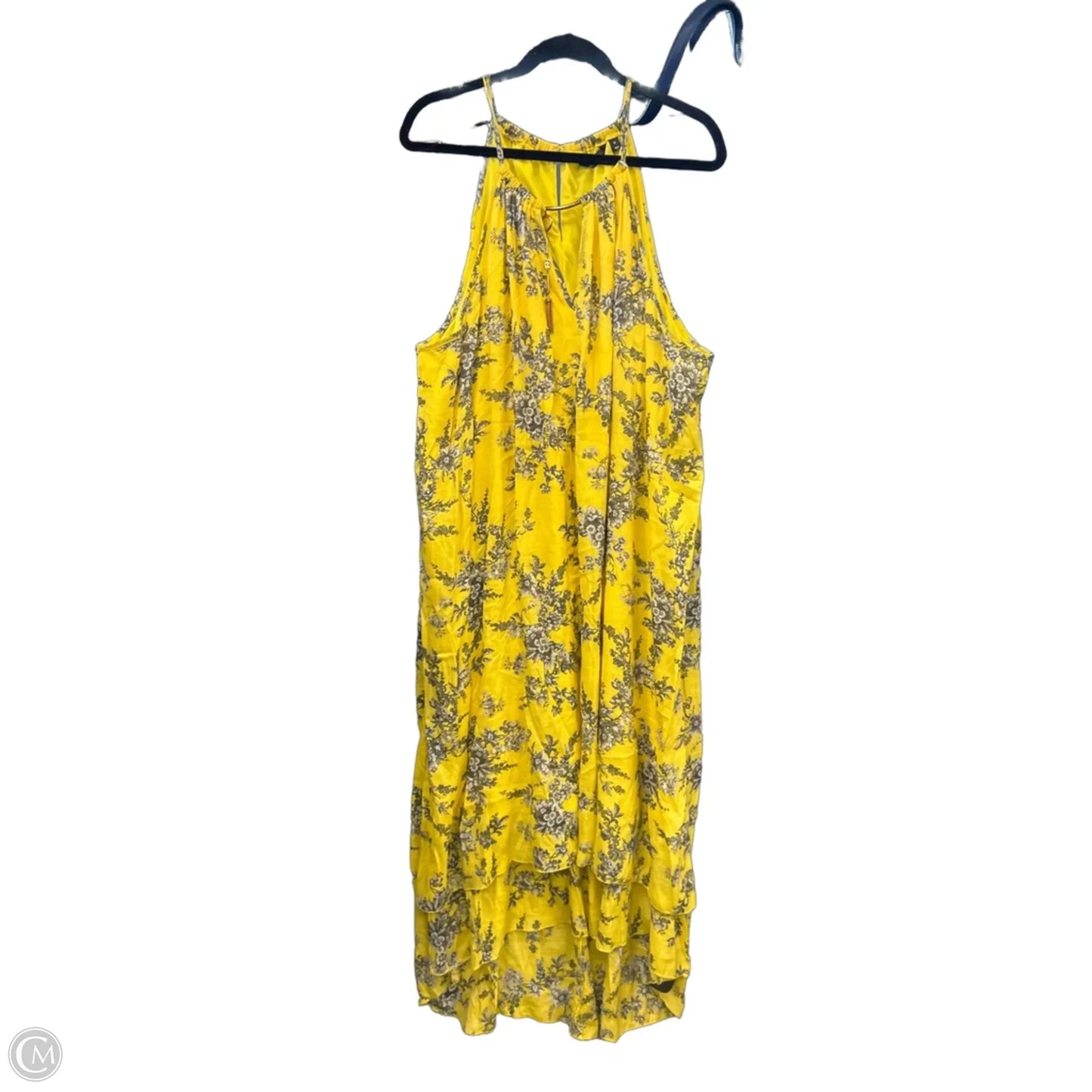 Dress Casual Maxi By Mlle Gabrielle In Yellow, Size: 3