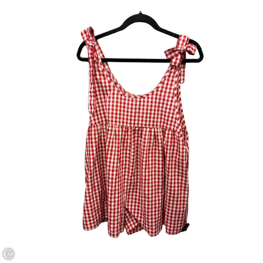 Romper By Shein In Plaid Pattern, Size: M
