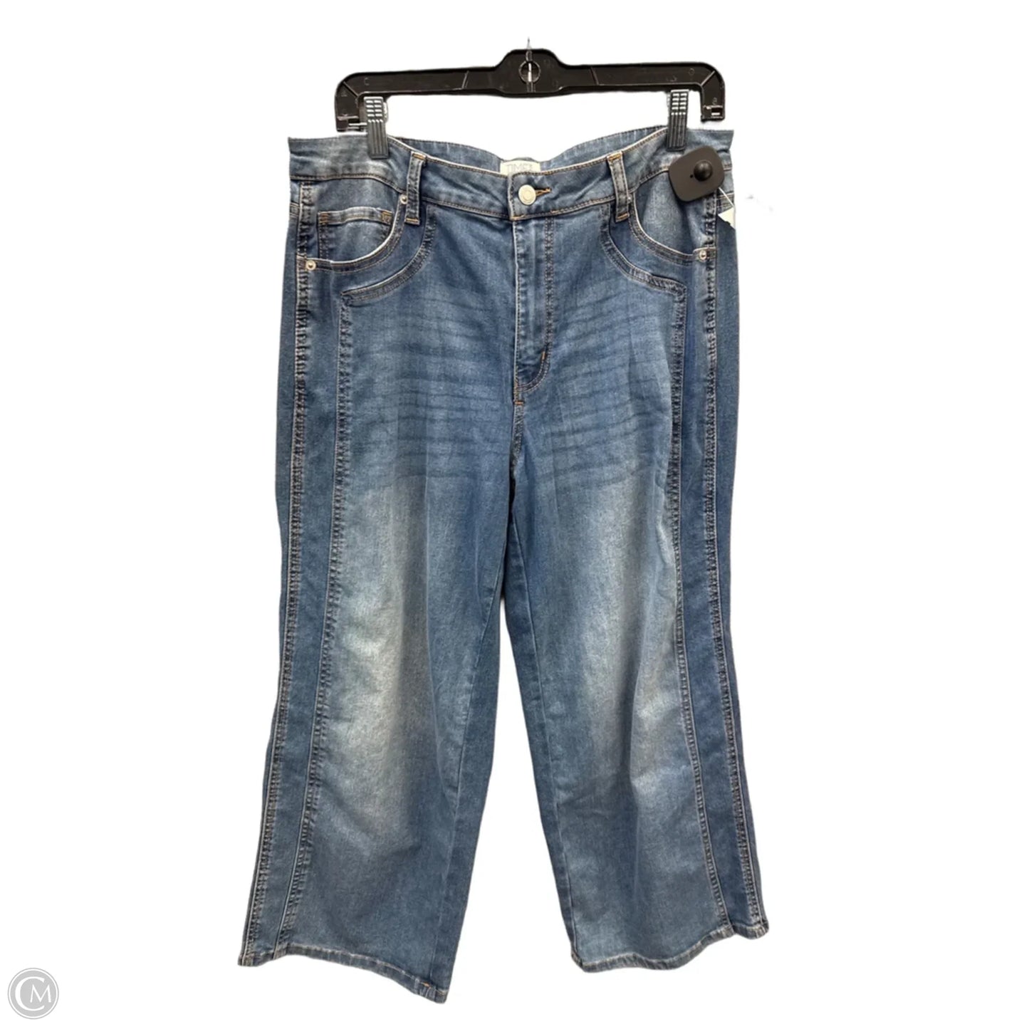 Jeans Cropped By Time And Tru In Blue Denim, Size: 14