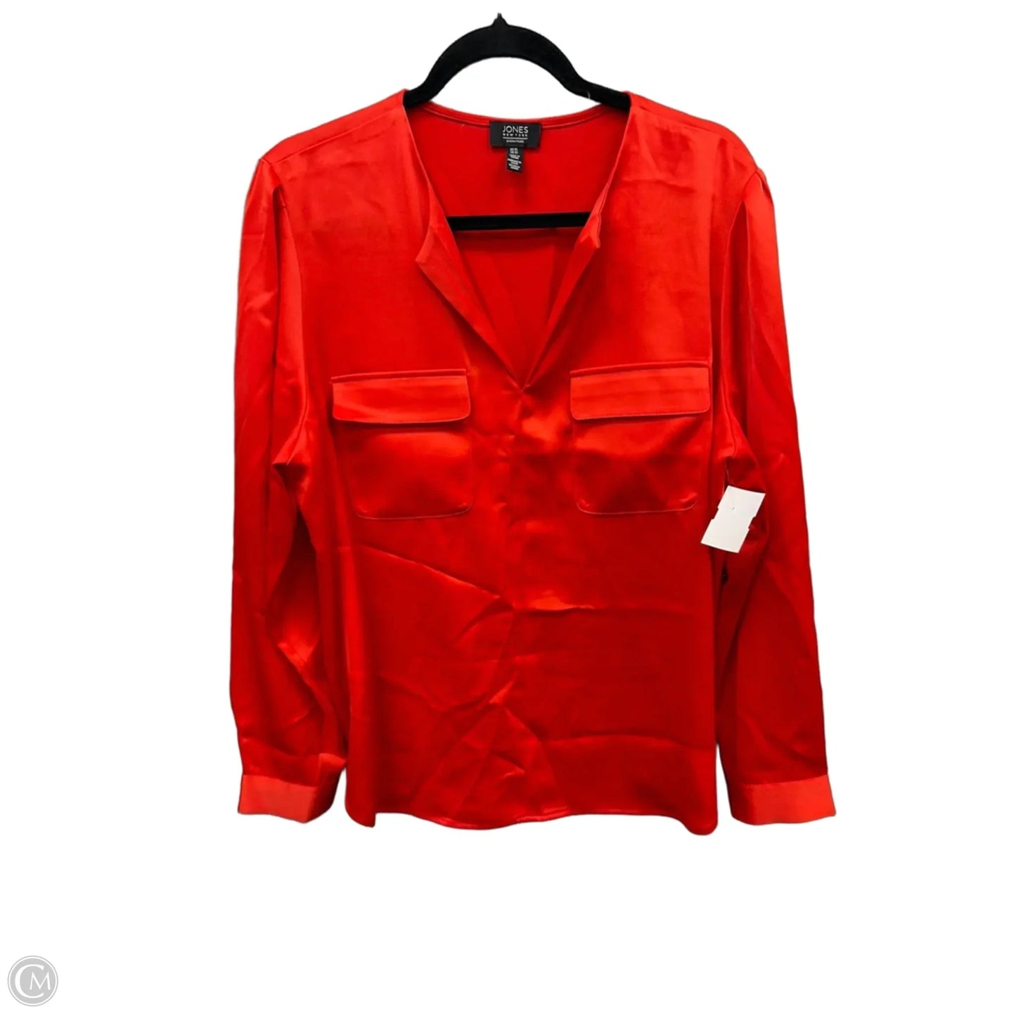 Top Long Sleeve By Jones New York In Orange, Size: Xl
