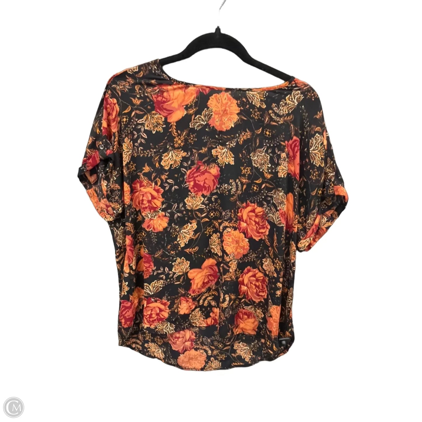 Top Short Sleeve By Maurices In Floral Print, Size: L