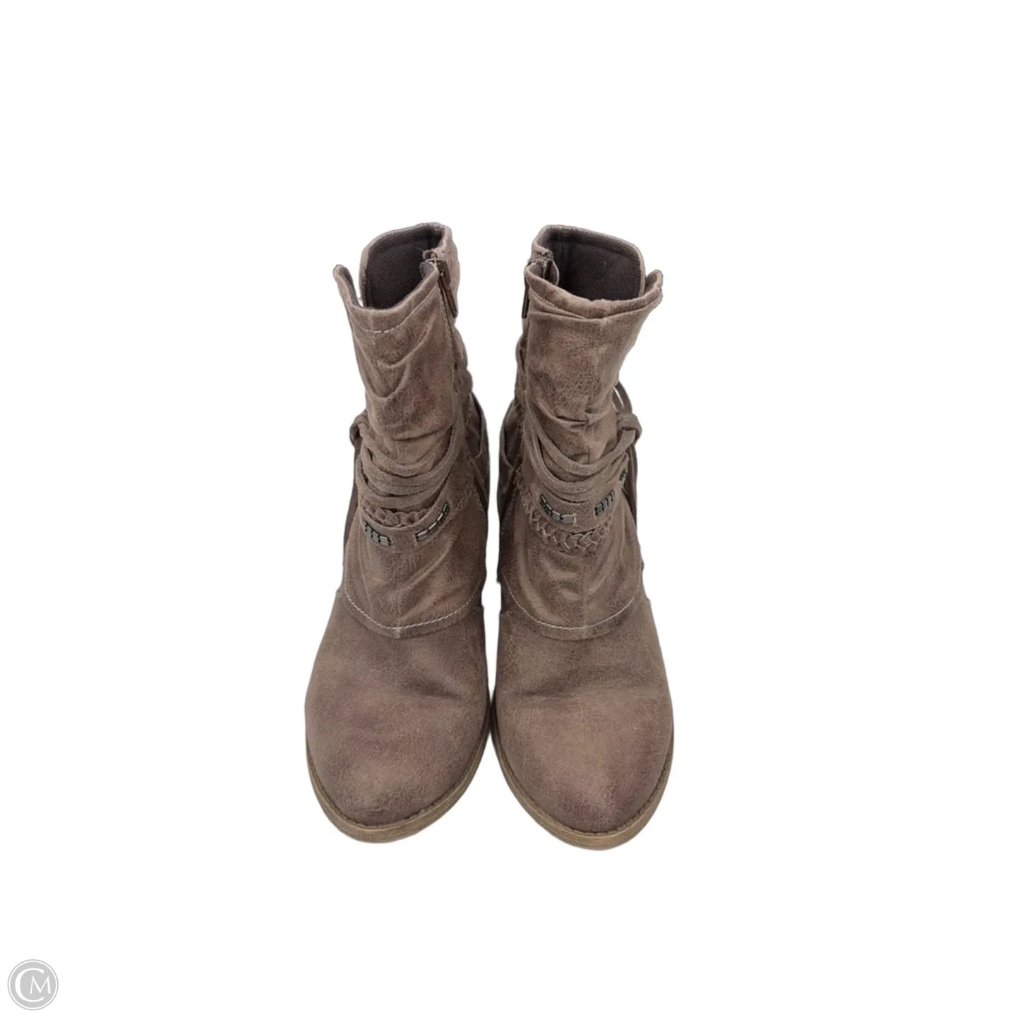 Boots Ankle Heels By Jelly Pop In Brown, Size: 8.5