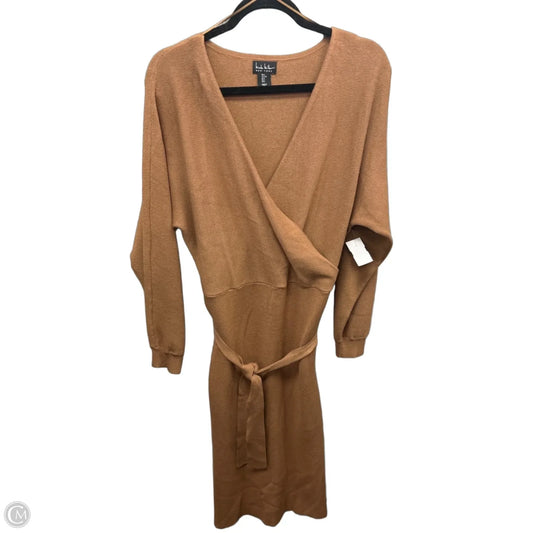 Dress Casual Maxi By Nicole Miller In Brown, Size: L