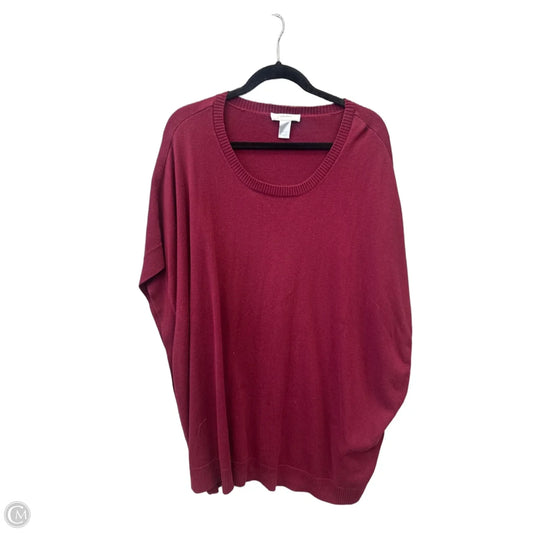 Sweater Short Sleeve By Cj Banks In Red, Size: 2x