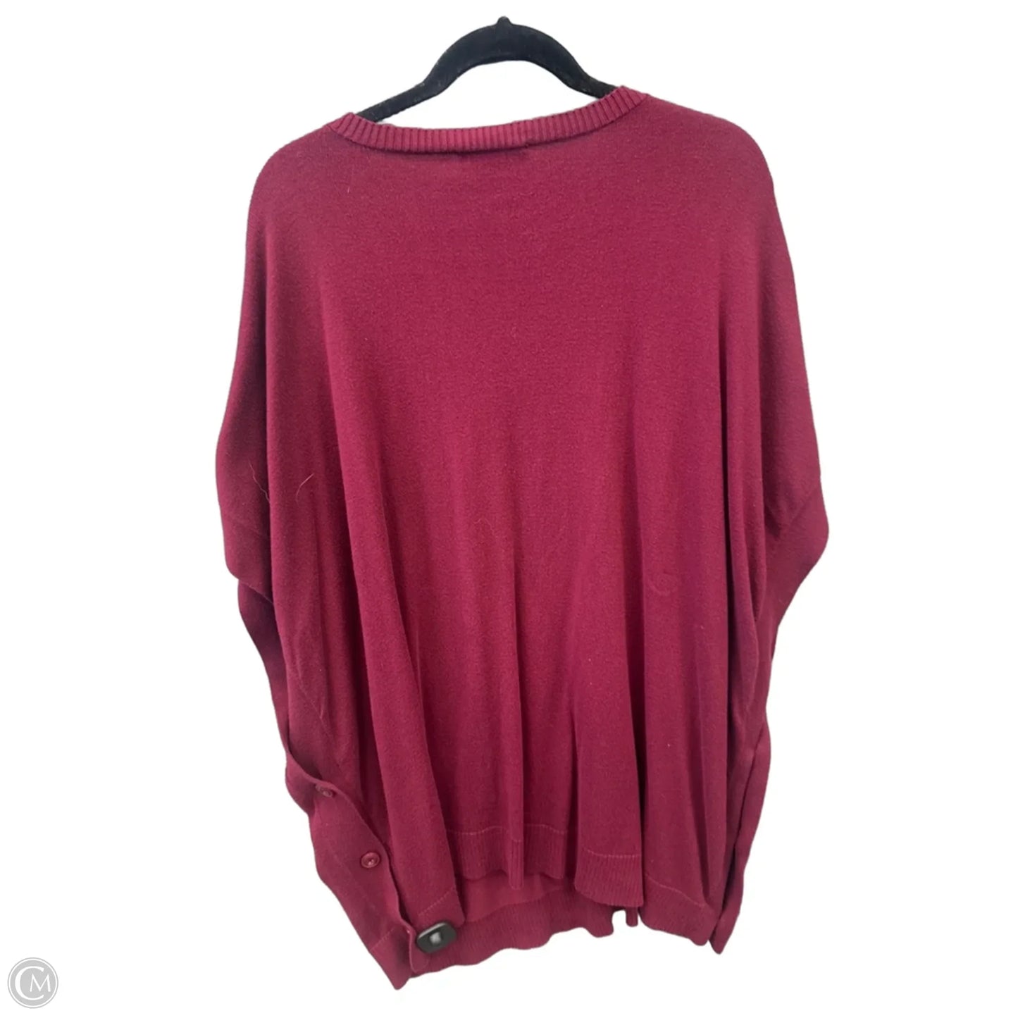 Sweater Short Sleeve By Cj Banks In Red, Size: 2x