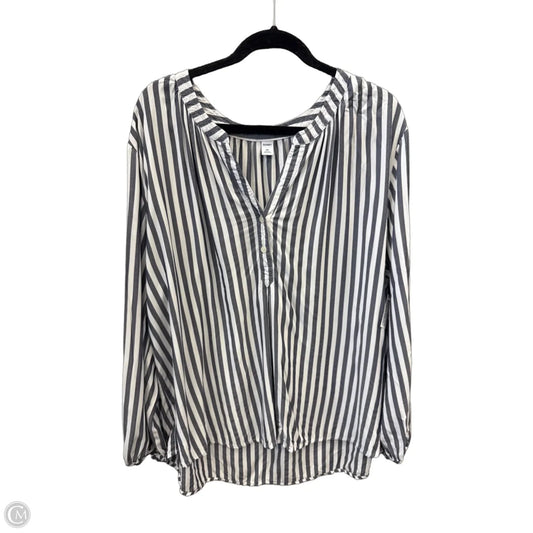 Top Long Sleeve By Old Navy In Striped Pattern, Size: Xxl
