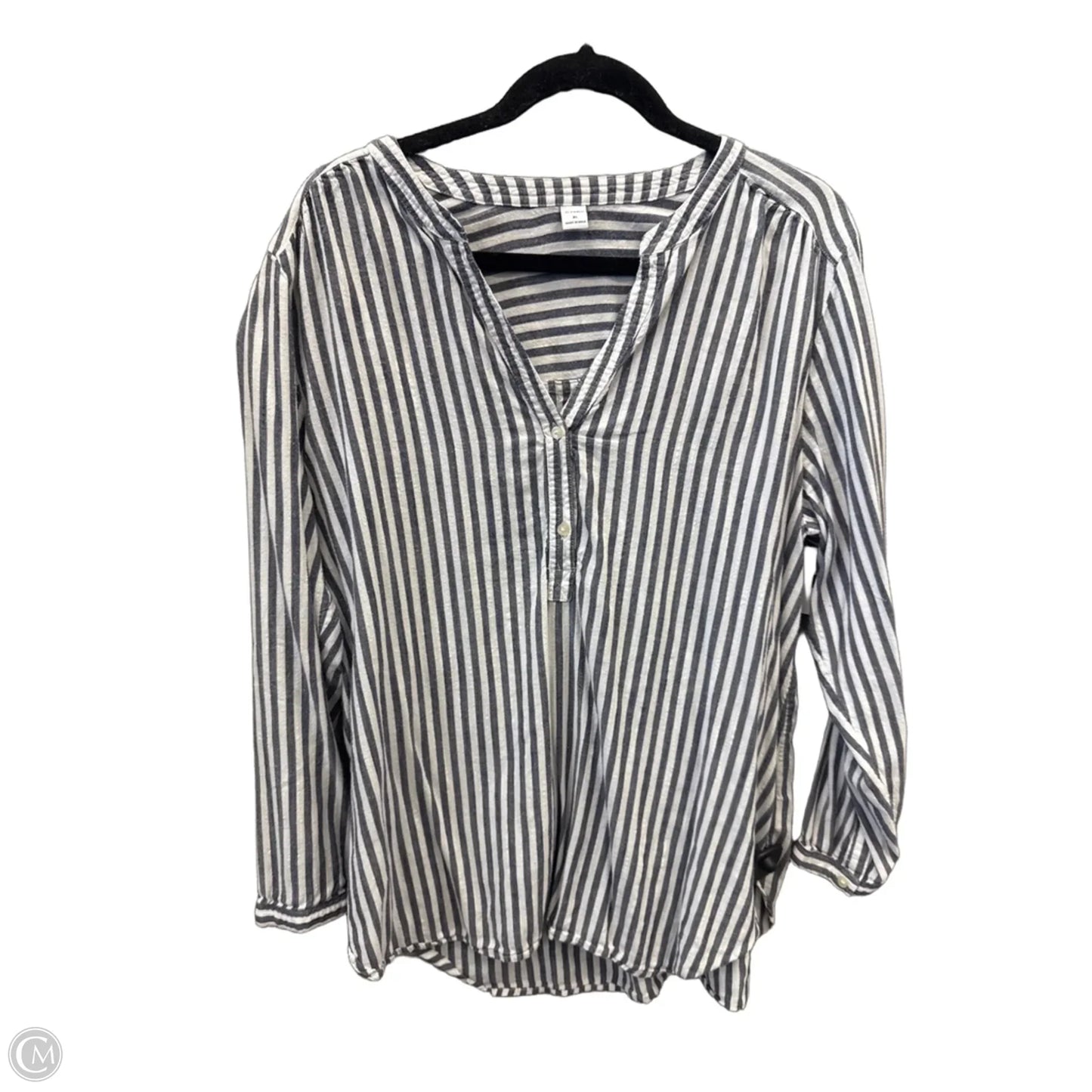 Top Long Sleeve By Old Navy In Striped Pattern, Size: Xl