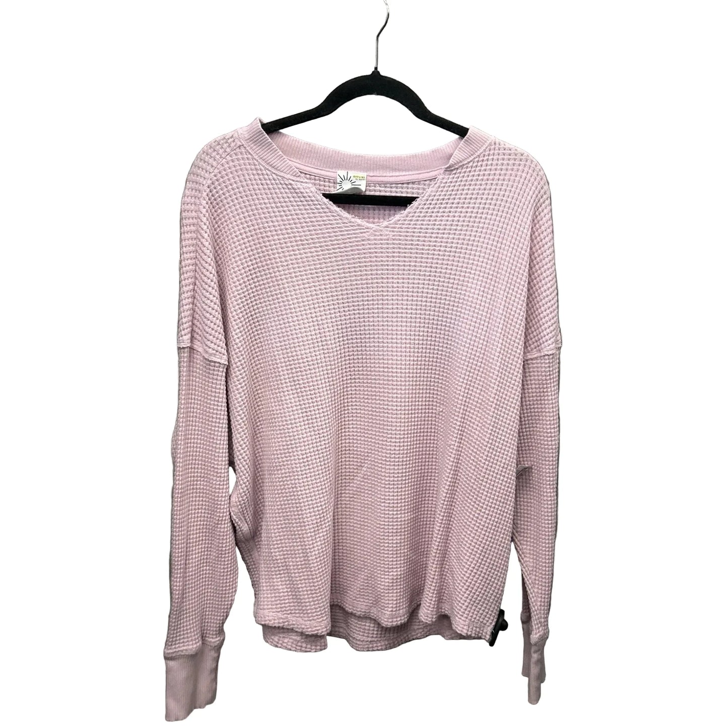 Top Long Sleeve By Offline In Purple, Size: L