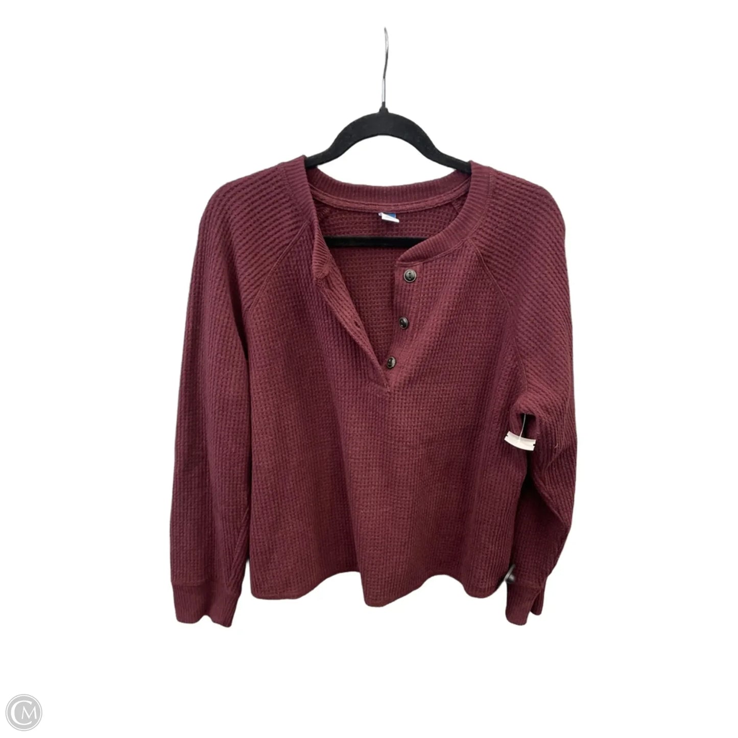 Top Long Sleeve By Old Navy In Maroon, Size: L
