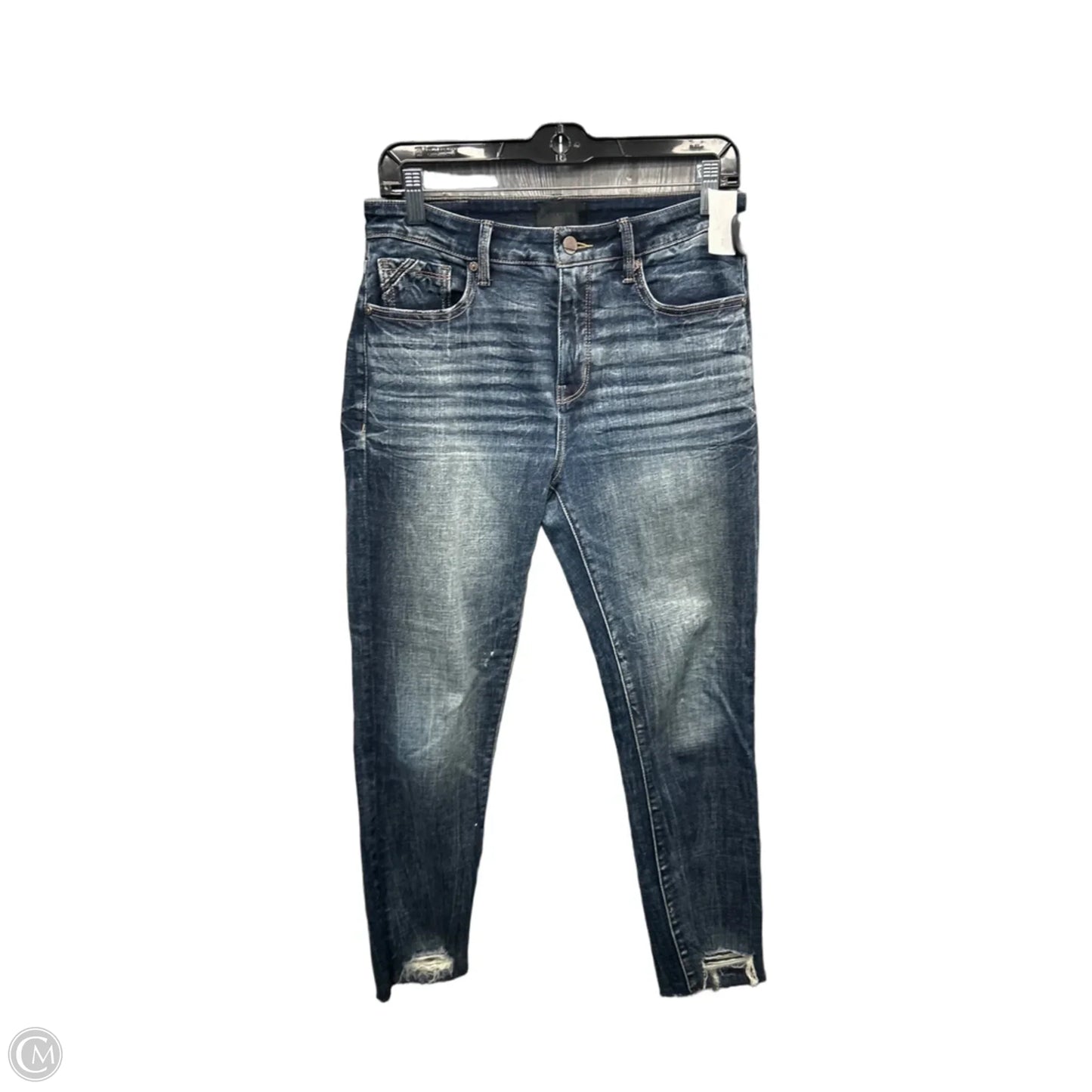 Jeans Skinny By Buckle Black In Blue Denim, Size: 6